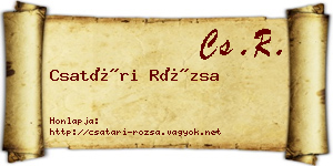 Csatári Rózsa névjegykártya